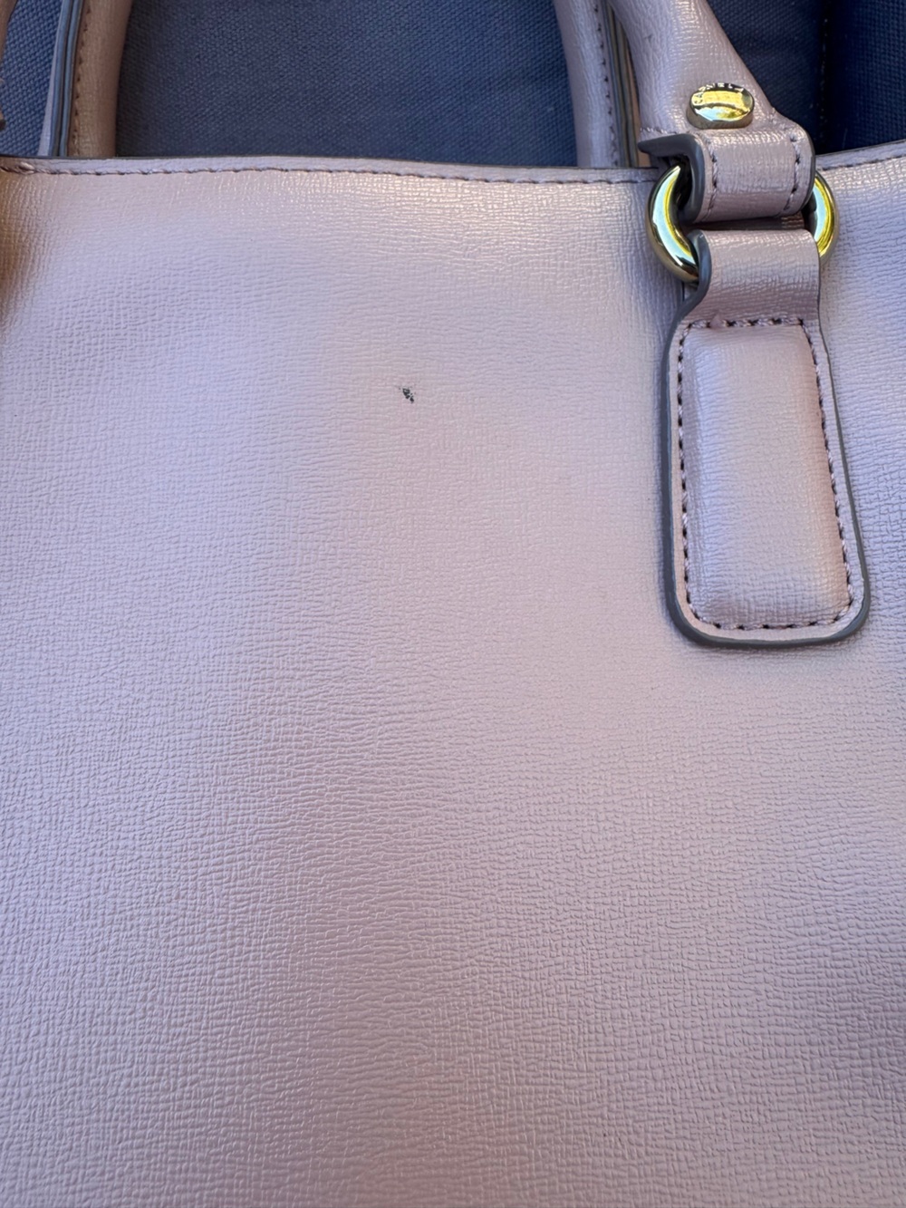 Carvela Kurt Geiger Mauve Pink Structured Satchel Crossbody Bag GUC - Picture 9 of 16